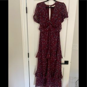 WAYF Nordstrom Cutout Flutter Maxi Dress Size M